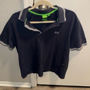 Hugo Boss Green Label Men's Black Paddy 1 Regular Fit Polo Shirt Size Large